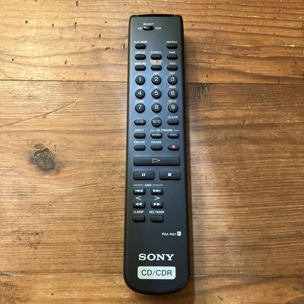 Sony OEM RM-R51 CD/CDR Remote Control for RCDW10 RCDW3 RCD50C RCPW10 RMR50 RDW3